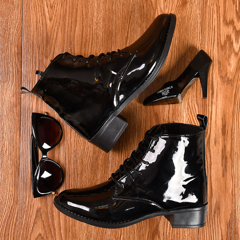 نيم بوت ورني دخترانه مدل Atene