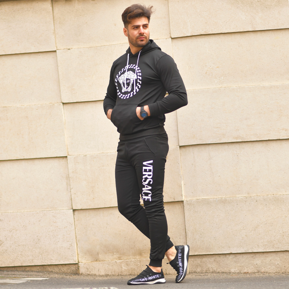 ست سوئیشرت شلوار ورساچه مردانه مدل Elyas