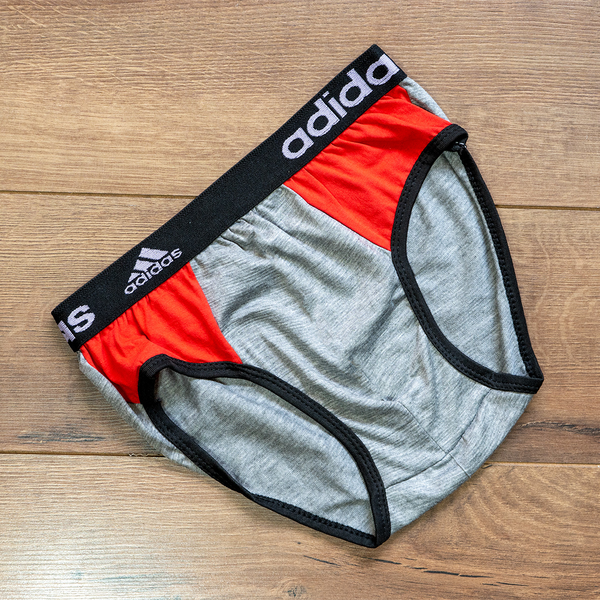 شورت مردانه طوسی قرمز مدل alfa