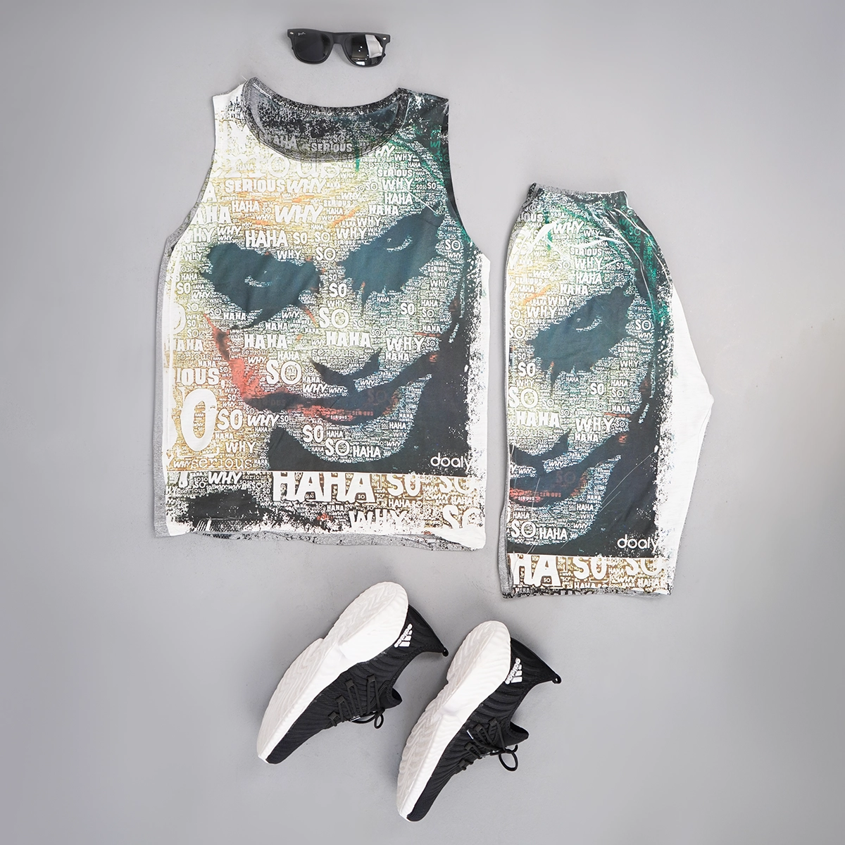 ست رکابی شلوارک مردانه طرح جوکر