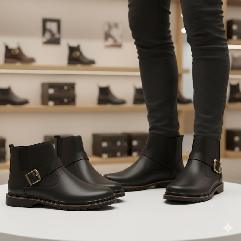 نیم بوت مشکی مردانه مدل Sorush