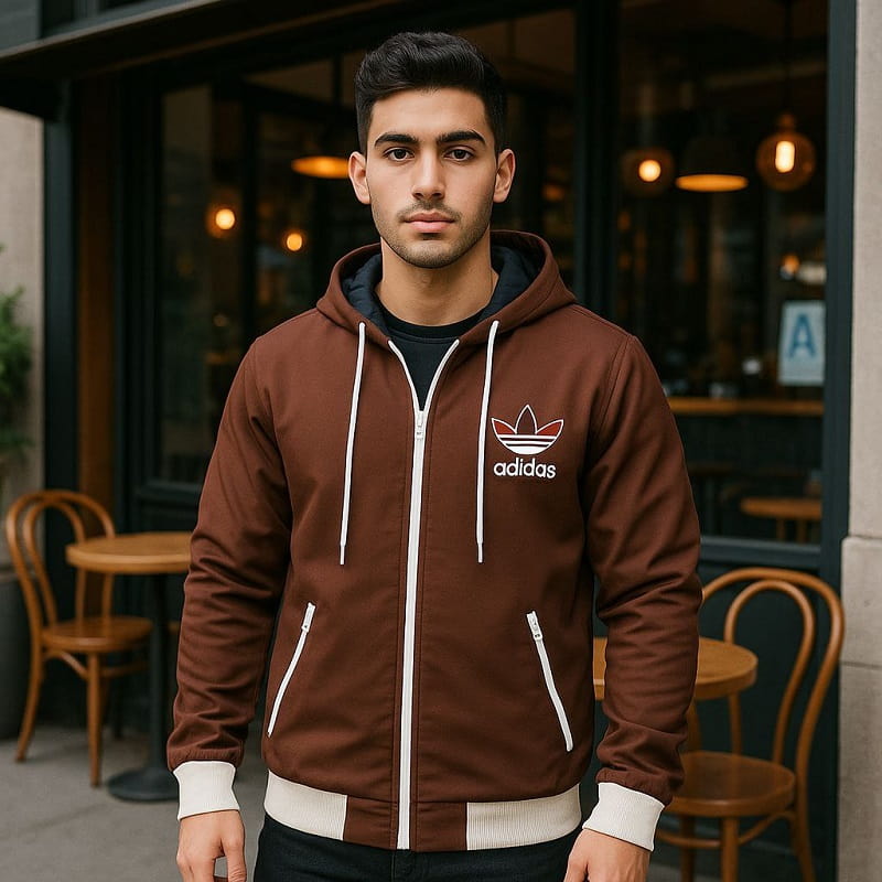 کاپشن بادی مردانه قهوه ای مدل P300